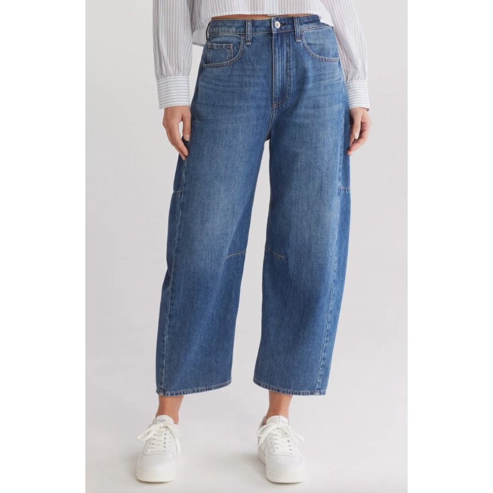 rag & bone Blue Barrel Leg Jeans